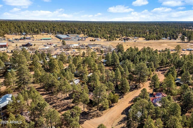 bird's eye view with a forest view