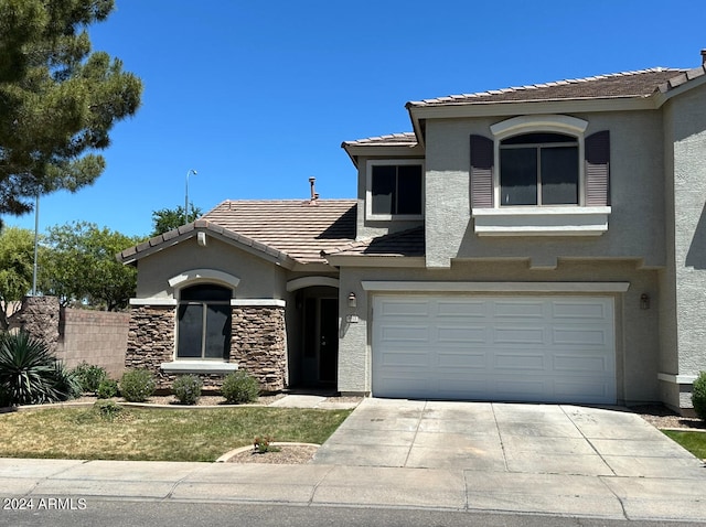 view of front of house featuring a garage