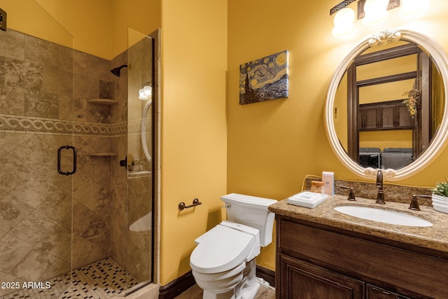 4301 E Taurus Pl, Chandler, AZ 85249 - bathroom featuring a stall shower and vanity