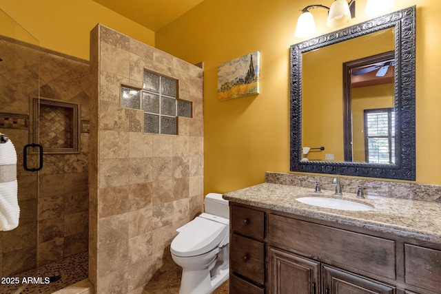 4301 E Taurus Pl, Chandler, AZ 85249 - bathroom featuring tiled shower and vanity