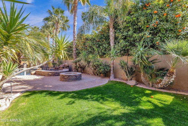 4301 E Taurus Pl, Chandler, AZ 85249 - view of yard featuring an outdoor fire pit and a patio area