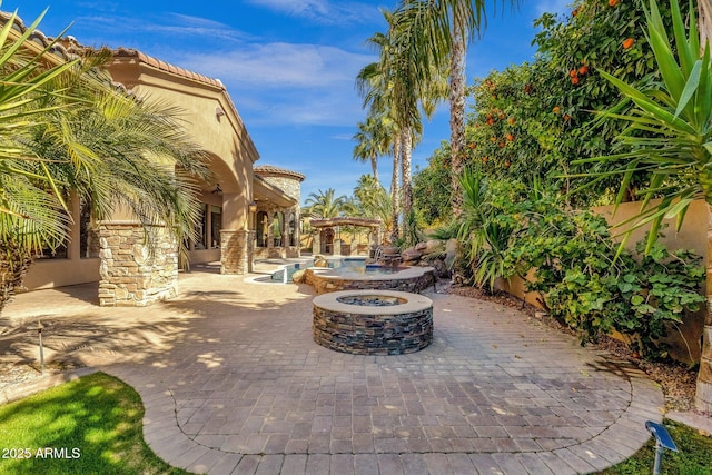 4301 E Taurus Pl, Chandler, AZ 85249 - view of patio featuring a fire pit