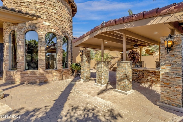 4301 E Taurus Pl, Chandler, AZ 85249 - view of patio with ceiling fan