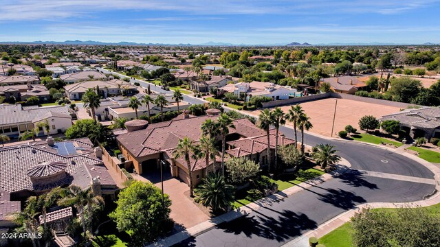 bird's eye view with a residential view