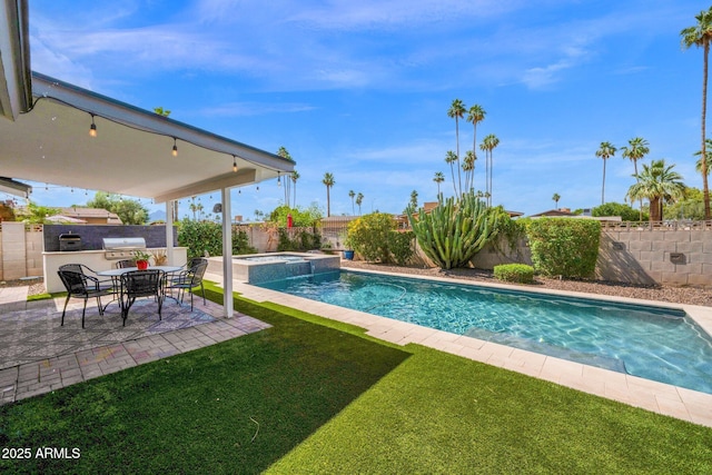 8730 E Montecito Ave, Scottsdale, AZ 85251 - view of pool featuring a patio and a pool with connected hot tub