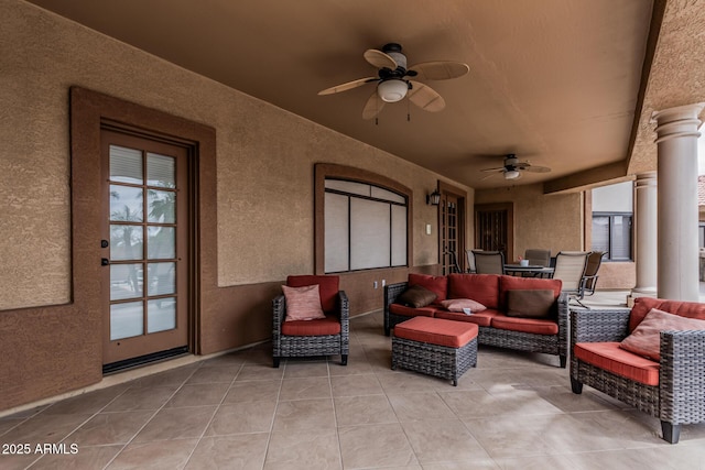 23644 N 67th Ave, Peoria, AZ 85383 - view of patio / terrace with a ceiling fan and outdoor lounge area
