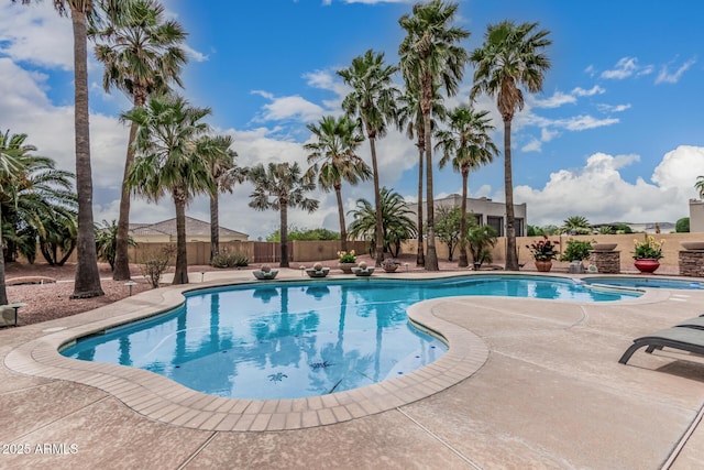 23644 N 67th Ave, Peoria, AZ 85383 - view of pool featuring a fenced in pool, a fenced backyard, and a patio area