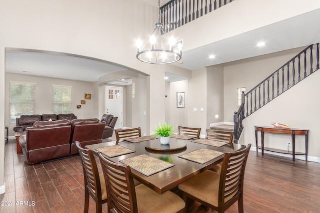 dining room featuring a notable chandelier