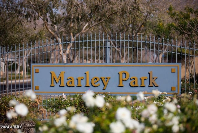 view of community sign