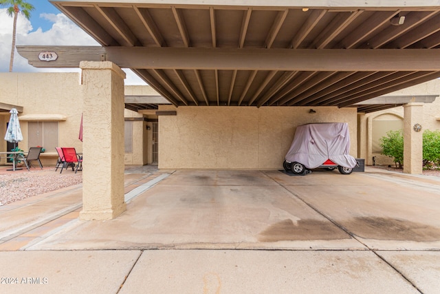 view of vehicle parking