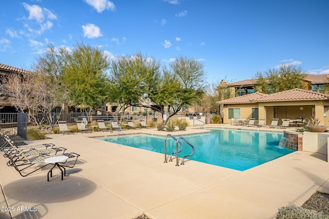 view of pool with a patio