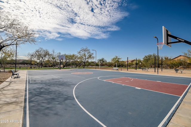 view of basketball court