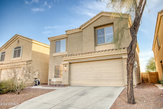 view of front of home featuring a garage