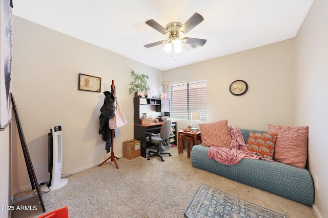 11207 W Turney Ave, Phoenix, AZ 85037 - carpeted office with ceiling fan and baseboards
