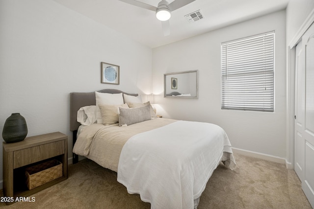 1812 E Parkside Ln E, Phoenix, AZ 85024 - bedroom featuring carpet floors, a closet, and a ceiling fan