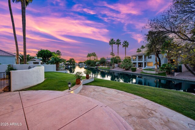 1724 W Blue Ridge Way, Chandler, AZ 85248 - view of patio / terrace featuring a water view