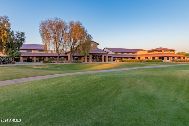 4548 E Carob Dr, Gilbert, AZ 85298 - surrounding community with a lawn and view of golf course
