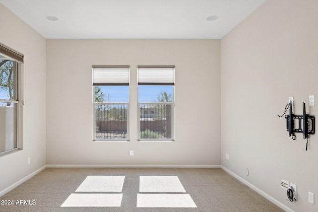 view of carpeted empty room