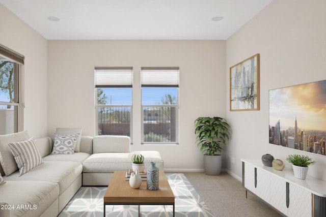 view of carpeted living room