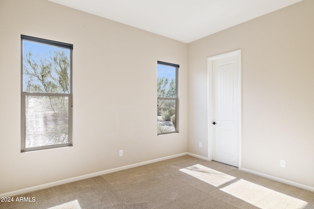 empty room with light carpet