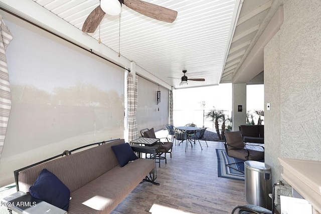 view of patio / terrace featuring an outdoor hangout area