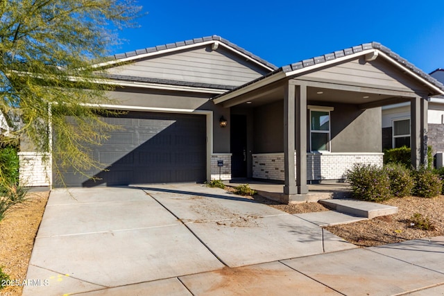 view of front of home featuring a garage