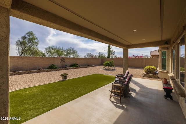 view of patio / terrace with a fenced backyard