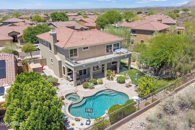 10415 E Rosemary Ln, Scottsdale, AZ 85255 - aerial view of residential area with a pool area