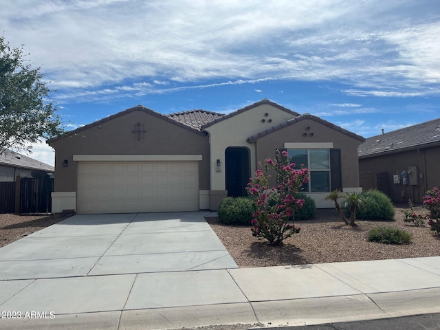 view of front of home featuring a garage