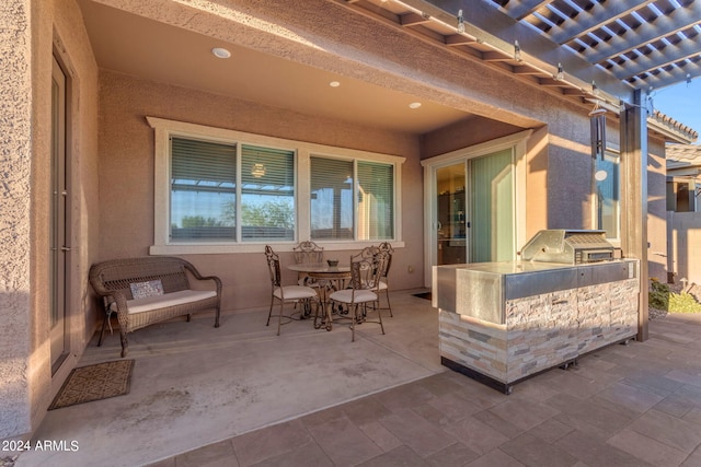 view of patio / terrace featuring area for grilling