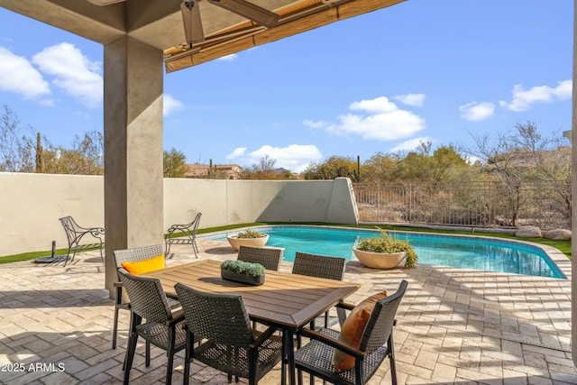 view of pool featuring a patio area