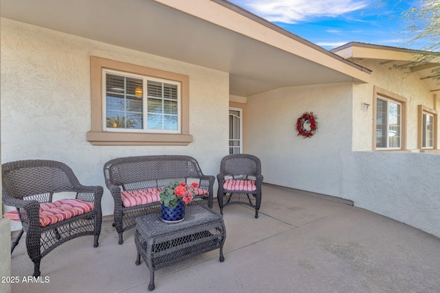 view of patio / terrace featuring an outdoor hangout area