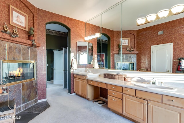 bathroom with vanity