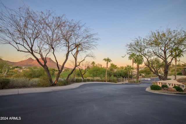 view of street with a mountain view