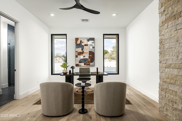 28805 N 114th St, Scottsdale, AZ 85262 - sitting room featuring plenty of natural light, visible vents, and light wood-type flooring