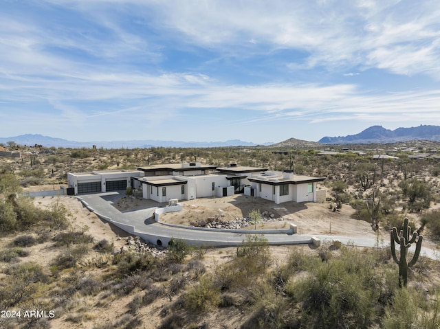 exterior space featuring a mountain view