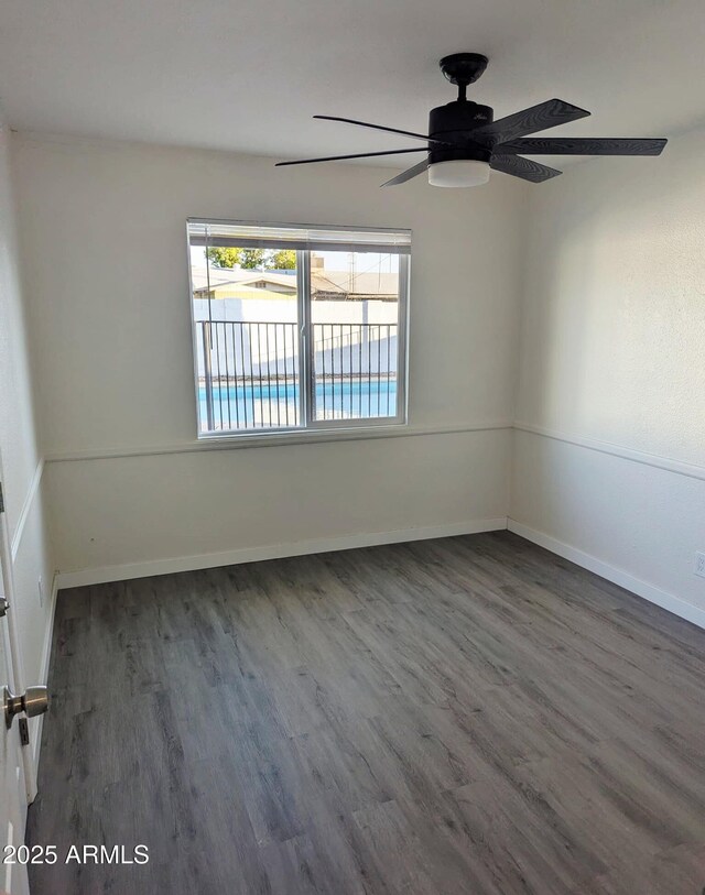 3421 W Montecito Ave, Phoenix, AZ 85017 - empty room with wood finished floors and ceiling fan