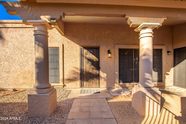 view of doorway to property