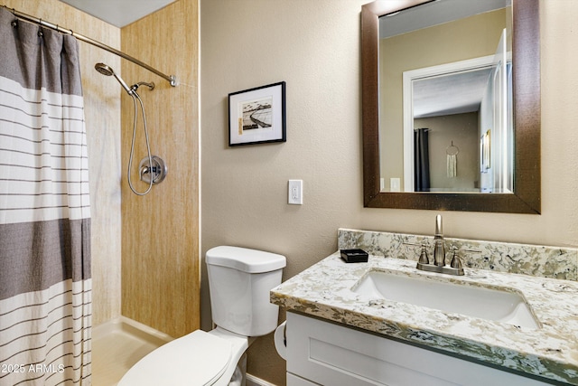 8502 E Rose Ln, Scottsdale, AZ 85250 - full bath with a shower with curtain, toilet, and vanity