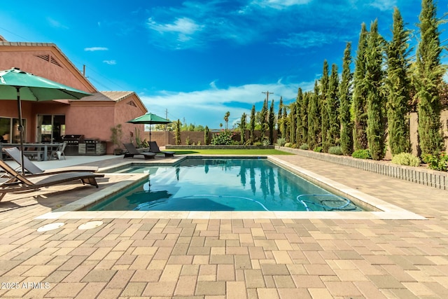 6719 N 15th Ave, Phoenix, AZ 85015 - view of swimming pool featuring a patio and a fenced backyard