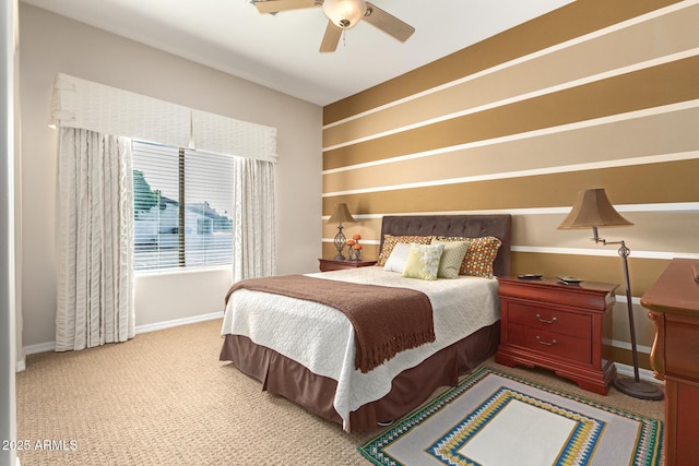 6719 N 15th Ave, Phoenix, AZ 85015 - bedroom with baseboards, ceiling fan, and carpet