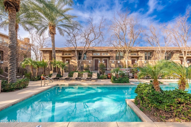 view of pool with a patio