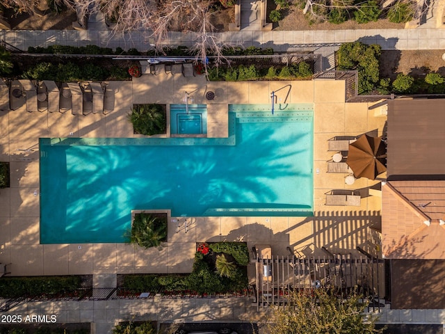 birds eye view of property