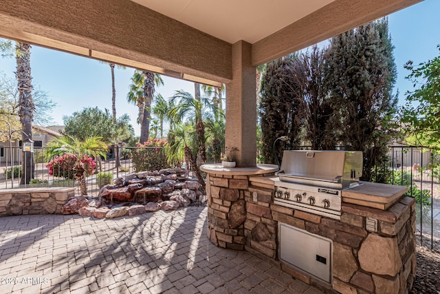 view of patio / terrace with area for grilling and grilling area