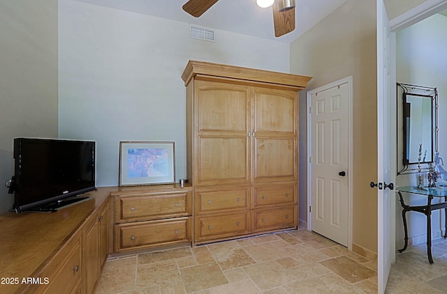 32516 N 68th Pl, Scottsdale, AZ 85266 - bedroom with stone tile flooring and ceiling fan