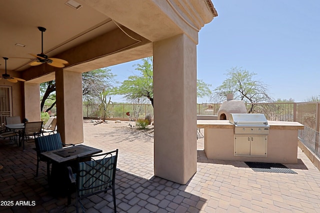 32516 N 68th Pl, Scottsdale, AZ 85266 - view of patio / terrace featuring outdoor dining area and a ceiling fan