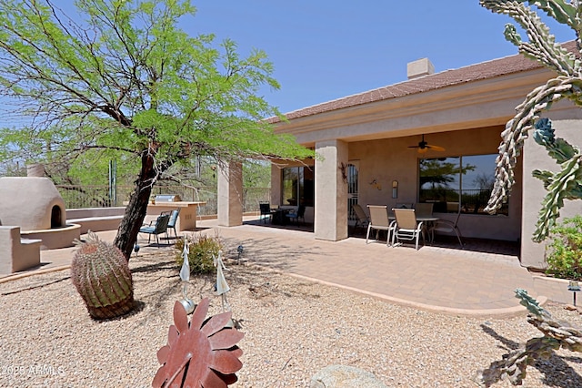 32516 N 68th Pl, Scottsdale, AZ 85266 - view of patio featuring ceiling fan and outdoor dining area