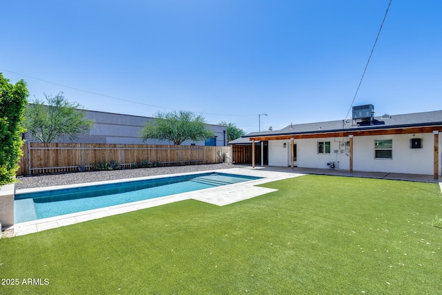 2336 E Flower St, Phoenix, AZ 85016 - view of pool with central air condition unit and a patio