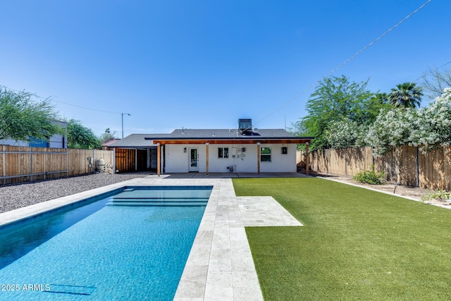 2336 E Flower St, Phoenix, AZ 85016 - view of swimming pool with a patio and cooling unit
