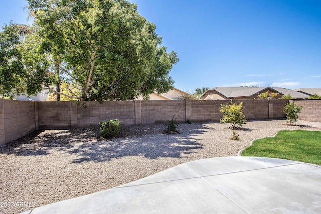 view of yard with a patio